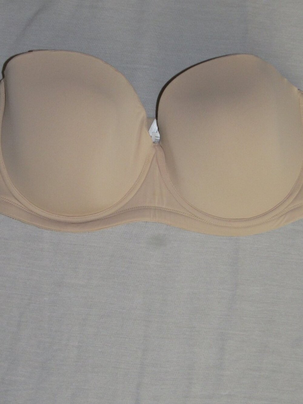 Delimira Beige Nude Strapless Contour Cup Underwire Bra sz 36G